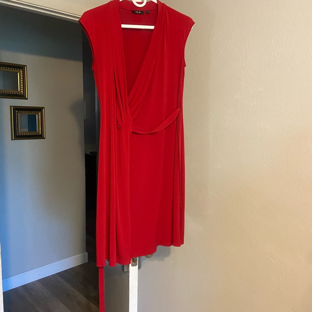 Apt. 9 Vibrant Red Asymmetrical Dress